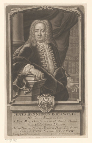 Portret van Justus Henning Böhmer, Johann Jacob Haid, 1741 Canvas Print