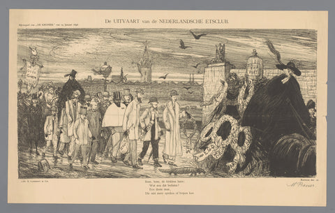 The Funeral of the Nederlandsche Etsclub, Marius Bauer, 1896 Canvas Print