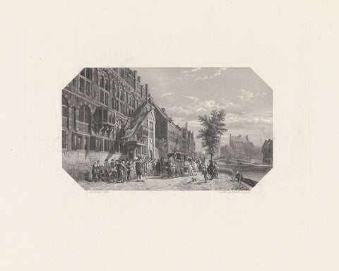 Schuttersdoelen in Amsterdam, c. 1650, Christiaan Lodewijk van Kesteren, 1870 Canvas Print