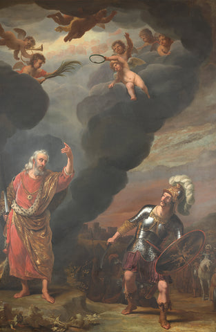 The Captain of God's Army Appearing to Joshua, Ferdinand Bol, 1660 - 1663 Canvas Print