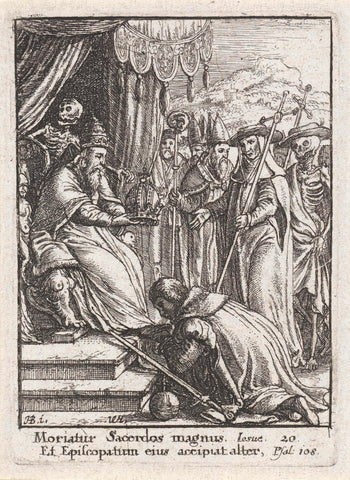 The Pope and Death, Wenceslaus Hollar, c. 1680 Canvas Print