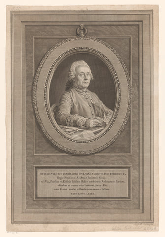 Portret van Jean-Rodolphe Perronet, Augustin de Saint-Aubin, 1782 Canvas Print