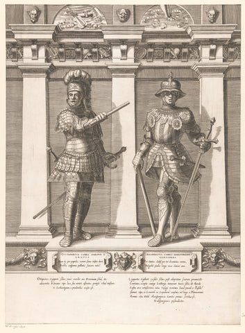 Double portrait of Ottopertus and Sigopertus of Habsburg, Gaspare Oselli, 1569 Canvas Print