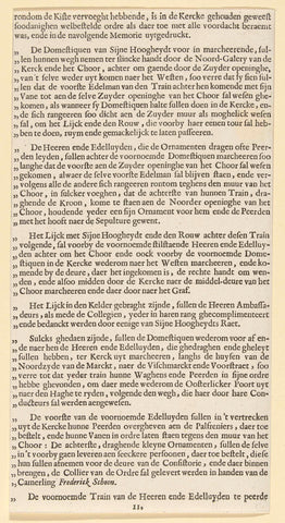 De begrafenisstoet van Frederik Hendrik (tekstblad 11), 1647, Pieter Jansz. Post, 1651 Canvas Print