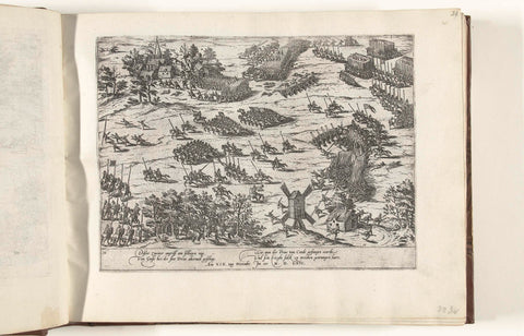 Battle of Dreux, Second Encounter, 1562, Frans Hogenberg, 1565 - 1573 Canvas Print