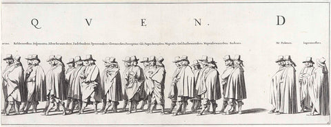 The funeral procession of Frederik Hendrik (plate no. 4), 1647, Pieter Nolpe, 1651 Canvas Print