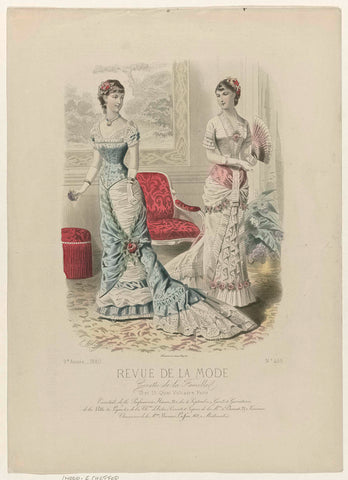 Revue de la Mode, Gazette de la Famille, Sunday, December 5, 1880, 9th year, No. 466: Eventails de la Parfumerie Ninon (...), E. Cheffer, 1880 Canvas Print