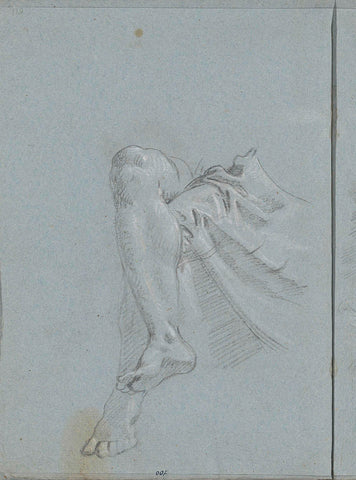 Crossed legs, partly covered with drapery, Lorenzo Baldissera Tiepolo (circle of), c. 1751 Canvas Print