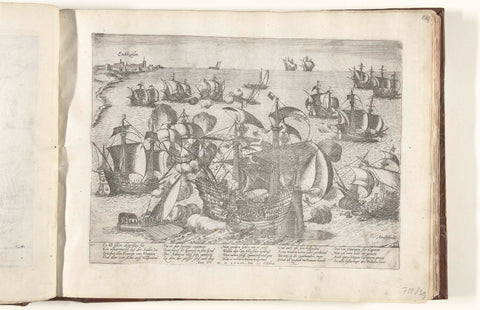 Battle of the Zuiderzee, 1573, Frans Hogenberg, 1573 - 1575 Canvas Print