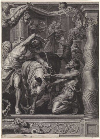 Destruction of idolatry, right leaf, Schelte Adamsz. Bolswert, 1596 – 1659 Canvas Print