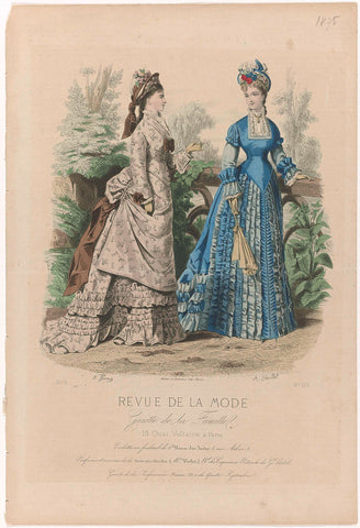 Revue de la Mode, 1875, No. 176 : Toilettes en foulard (...), A. Chaillot (possibly), 1875 Canvas Print