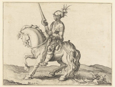 Spear rider with closed visor, Jacob de Gheyn (II) (workshop of), 1599 Canvas Print