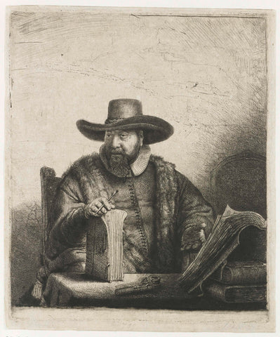 Cornelis Claesz. Anslo, preacher, Rembrandt van Rijn, 1753 - 1787 Canvas Print