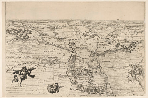 Map of the siege of Diksmuide, 1647, anonymous, 1647 Canvas Print