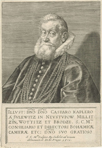 Portrait of Kaspar Cappleri de Sulewic, Aegidius Sadeler, 1610 Canvas Print