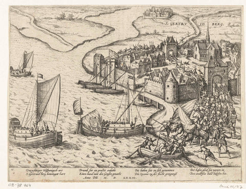 Capture of Geertruidenberg, 1573, Frans Hogenberg, 1573 - 1575 Canvas Print