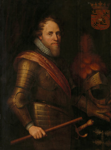 Portrait of Maurits (1567-1625), Prince of Orange, Michiel Jansz van Mierevelt (workshop of), c. 1607 - c. 1613 Canvas Print