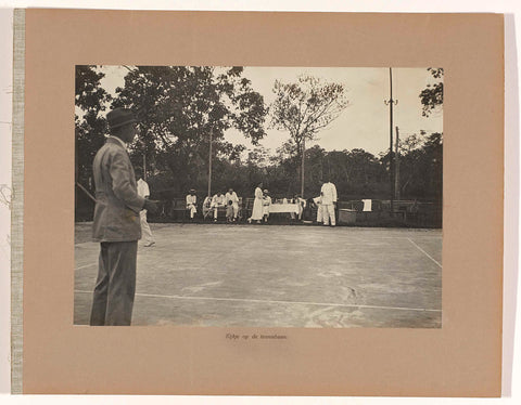 View of the tennis court, anonymous, 1921 - 1922 Canvas Print