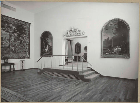 Room with a tapestry, paintings by Melchior d'Hondecoeter and a passageway, 1957 Canvas Print