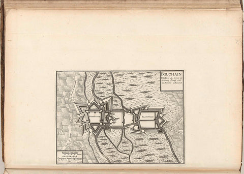 Map of Bouchain, 1711, Pieter Devel, 1711 Canvas Print