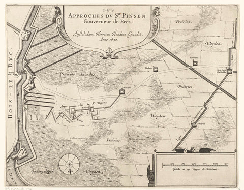 Trenches of the State Army under Willem Pinsen van der Aa during the siege of Den Bosch, 1629, anonymous, 1629 - 1630 Canvas Print