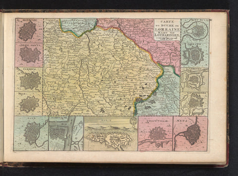 Map of Lorraine, anonymous, 1735 Canvas Print