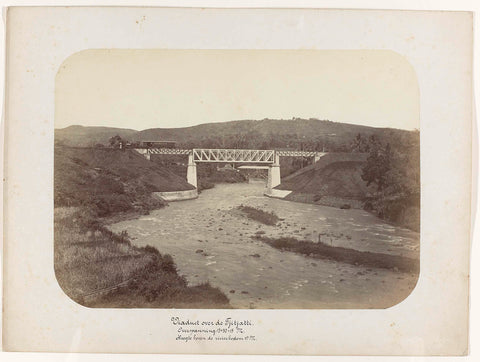 Viaduct over the Tjitjatti. Span : 15 + 30 + 15 M. Height above the river bottom 19 M., anonymous, 1880 - 1888 Canvas Print