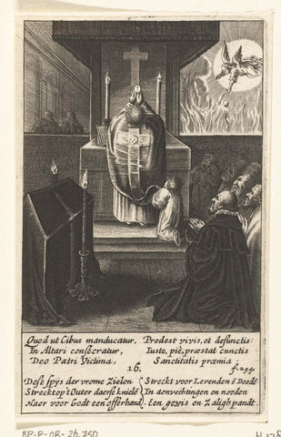 Priest leads a funeral service and pronouncs the Eucharist, Boetius Adamsz. Bolswert, 1639 Canvas Print