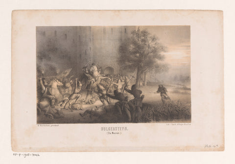 Bulgersteyn besieged by the Normans, Matthijs Willem Gerardus Michielsen, 1834 - 1876 Canvas Print