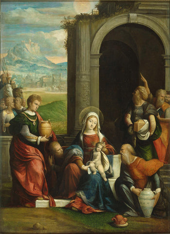 The Adoration of the Magi, Garofalo, c. 1530 - c. 1540 Canvas Print