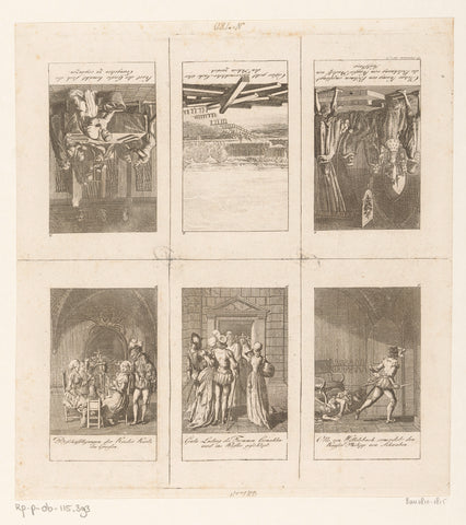 Six performances from older and middle history, Daniel Nikolaus Chodowiecki, 1796 Canvas Print