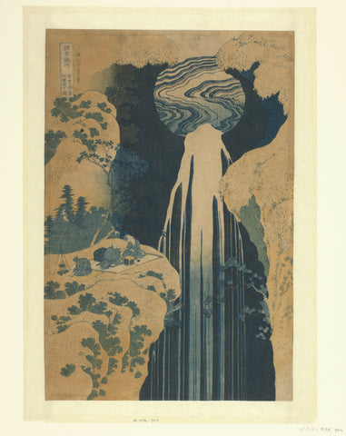 The Amida waterfall along the Kisokaido, Katsushika Hokusai, 1830 - 1834 Canvas Print