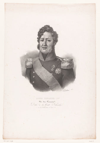 Portrait of Louis Philippe I of France, Auguste Toussaint Lecler, 1830 Canvas Print