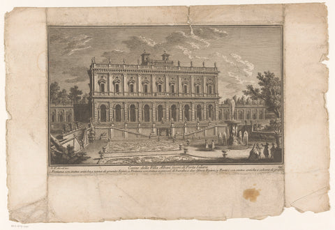 Villa Albani te Rome, Giuseppe Vasi, 1747-1761 Canvas Print