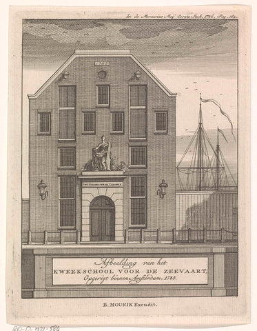 Kweekschool voor de Zeevaart te Amsterdam, anonymous, 1786 Canvas Print