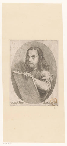 Portrait of artist Pietro Testa, Pietro Testa, c. 1647 - c. 1648 Canvas Print