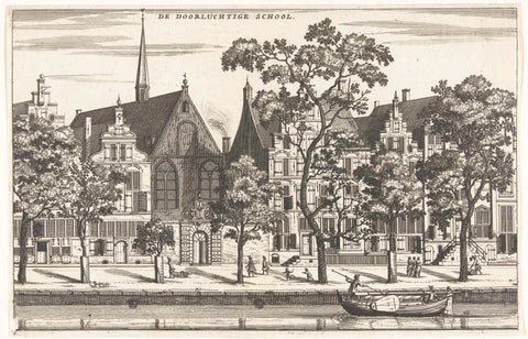 View of the Athenaeum Illustre on the Oudezijds Voorburgwal, founded in 1631, anonymous, 1663 - 1665 Canvas Print