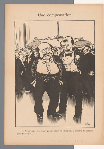 Caricature of two dreyfusards, Caran d'Ache, 1898 Canvas Print