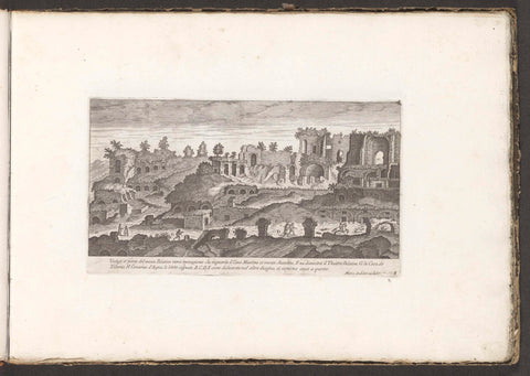 Ruins on the slopes of the Palatine Hill, on the left the Casa di Tiberio, anonymous, 1680 Canvas Print