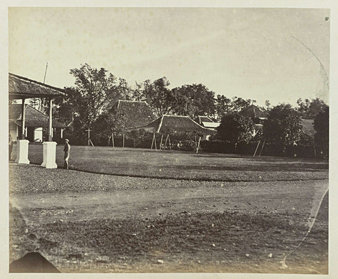 Field next to building, Woodbury &Page, 1863 - 1869 Canvas Print