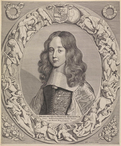 Portrait of William III, Prince of Orange, Johannes van Houten, 1660-1701 Canvas Print