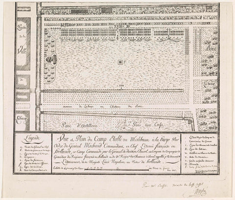 Map of the army camp on the Koekamp for the reception of Louis Napoleon, 1806, André, 1806 Canvas Print