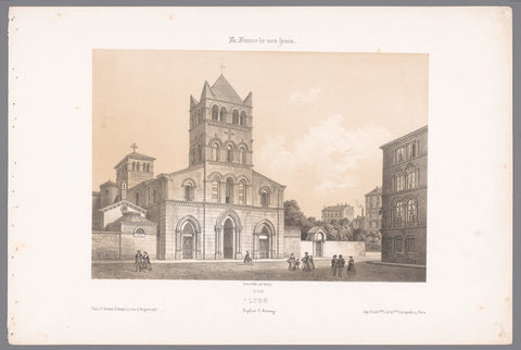 View of the Basilica Saint-Martin d'Ainay, Isodore-Laurent Deroy, 1861 - 1872 Canvas Print