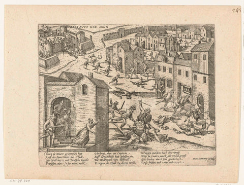 Raid on Saint-Valery-sur-Somme, 1592, Frans Hogenberg (workshop of), 1592 - 1594 Canvas Print