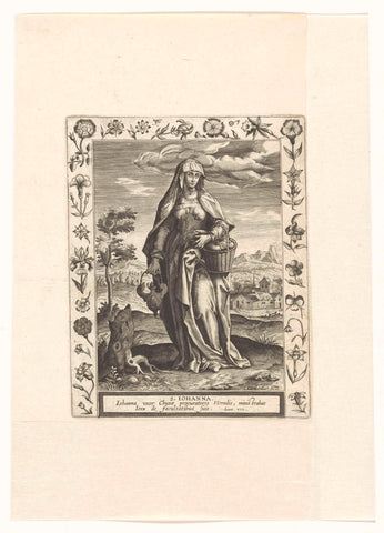 Saint Johanna, Adriaen Collaert, c. 1590 - c. 1610 Canvas Print