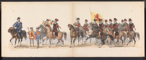 Masquerade of the Leiden students, 1870 (plate 1), Gerardus Johannes Bos, 1870 Canvas Print