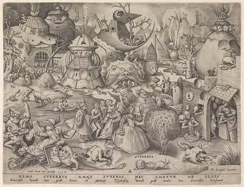 Pride, Pieter van der Heyden, 1558 Canvas Print