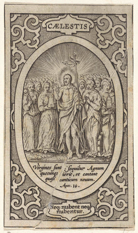 Christ in the sky (Caelestis), Hieronymus Wierix, 1563 - before 1619 Canvas Print