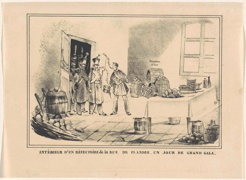 Cartoon of the Dutch army, 1830, anonymous, 1830 - 1831 Canvas Print