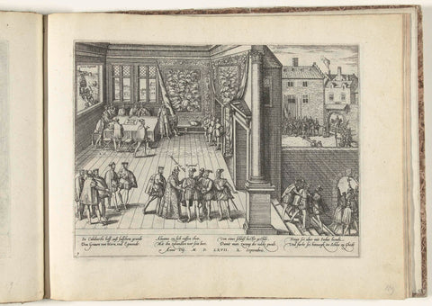 Imprisonment of Egmond and Horne, 1567, Frans Hogenberg, 1567 - 1570 Canvas Print